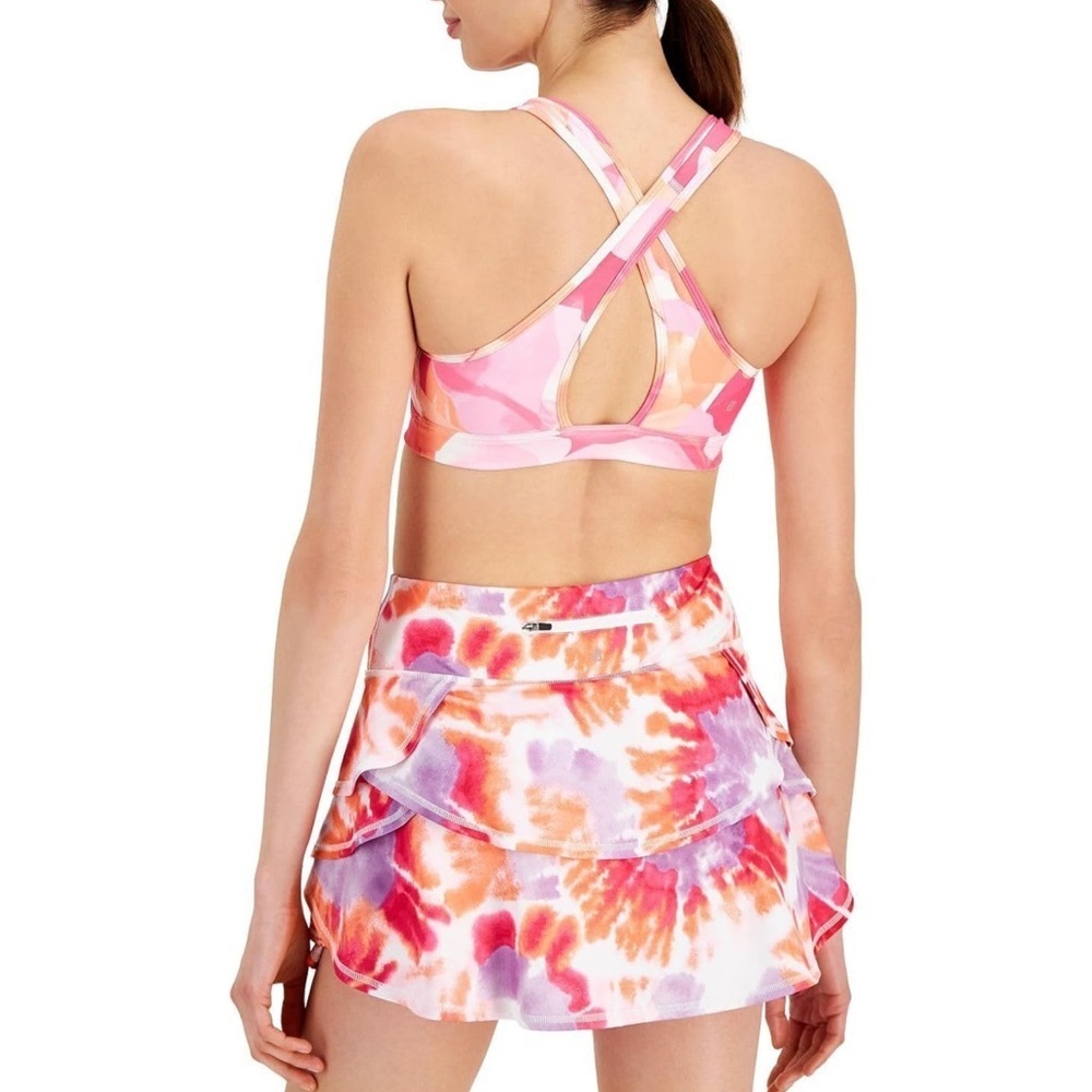 Ideology Pink and Orange Sports Bra Racerback Medium Support - Picture 3 of 4